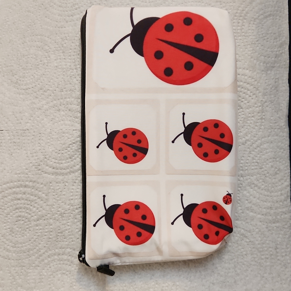 NEW- Cosmetic Bag, Storage Bag - Ladybugs